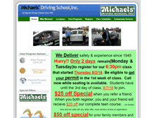 Tablet Screenshot of michaelsdrivingschool.com